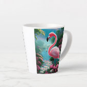 Elegante tropische Flamingo-70852 Latte Mok (Rechterhoek)