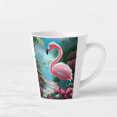 Elegante tropische Flamingo-70852 Latte Mok (Rechts)