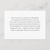 Elegante tropische gebladerte bruiloft details informatiekaartje (Achterkant)