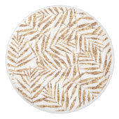 Elegante tropische gouden palmbladeren keramische knop (Voorkant)