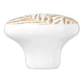 Elegante tropische gouden palmbladeren keramische knop (Zijkant)