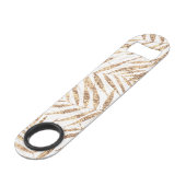 Elegante tropische gouden palmbladeren speed flessenopener (Achterkant Gekanteld)