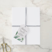 Elegante tropische groen bladeren bruiloft dank u cadeaulabel (Met Touw)