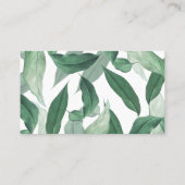 Elegante tropische groen botanische tuin bruiloft plaatskaartje (Achterkant)