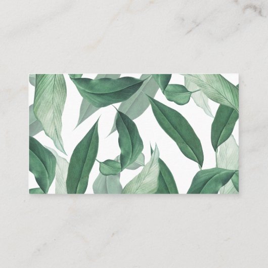 Elegante tropische groen botanische tuin bruiloft plaatskaartje (Achterkant)