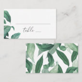 Elegante tropische groen botanische tuin bruiloft plaatskaartje (Voorkant / Achterkant)