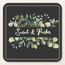 Elegante Tropische Groene Blad Bruiloft