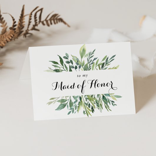 Elegante Tropische Groene Bruiloft Dank Je Bedankkaart