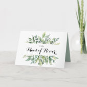 Elegante Tropische Groene Bruiloft Dank Je Bedankkaart (Voorkant)