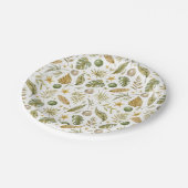 Elegante tropische kerst Waterverf Papieren Bordje (Gekanteld)