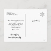 Elegante Tropische Krans Fotocollage Kerstmis Feestdagenkaart (Achterkant)