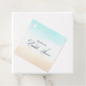 Elegante Tropische Kust Bruidsfeest Bedankjes Labels (In situ)