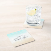 Elegante Tropische Kust Bruidsmeisjesborrel Kartonnen Onderzetters (Insitu)