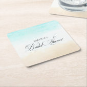 Elegante Tropische Kust Bruidsmeisjesborrel Kartonnen Onderzetters (Schuin)