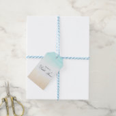 Elegante Tropische Kust Bruiloftsshower Cadeaulabel (Met Touw)