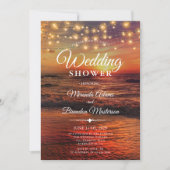 Elegante tropische oceaan strand zomer bruiloft do kaart (Voorkant)