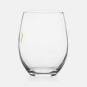 Elegante Tropische Palm Leaf Monogram Strand Bruil Wijnglas Zonder Voet (Links)