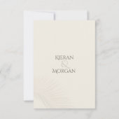 Elegante Tropische Palm Leaf RSVP Respons Kaart (Achterkant)