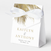 Elegante Tropische Palm Tree Beach bruiloft Bedankdoosjes (Voorkant Zijde)