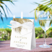 Elegante Tropische Palm Tree Beach bruiloft Bedankdoosjes