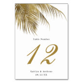 Elegante Tropische Palm Tree Beach bruiloft Kaart (Achterkant)
