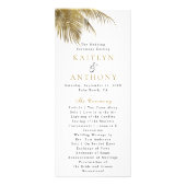 Elegante Tropische Palm Tree Beach bruiloft progra Reclamekaart (Voorkant)