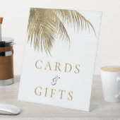 Elegante Tropische Palm Tree Beach bruiloft Reclamebord Met Voetstuk (Insitu)