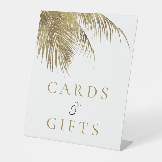 Elegante Tropische Palm Tree Beach bruiloft Reclamebord Met Voetstuk (Voorkant)