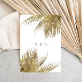 Elegante Tropische Palm Tree Beach bruiloft repeti Kaart