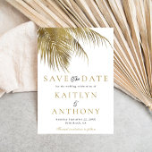 Elegante Tropische Palm Tree Beach bruiloft Save The Date