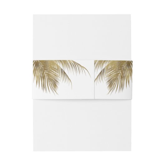 Elegante Tropische Palm Tree Beach bruiloft Uitnodigingen Wikkel (Achterkant Voorbeeld)