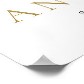 Elegante Tropische Palm Tree Beach bruiloft Welkom Poster (Hoek)