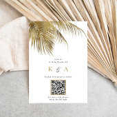 Elegante Tropische Palm Tree Strand Trouwfoto Save The Date