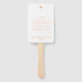 Elegante Tropische Palm Tree Wedding Tijdlijn Handwaaier (Achterkant)