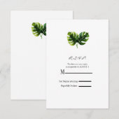 Elegante Tropische Palmbladeren Trouw RSVP-reactie RSVP Kaartje (Voorkant / Achterkant)