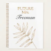 Elegante Tropische Palmbladeren Trouwplanner Planner (Voorkant)