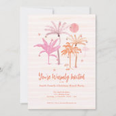 Elegante tropische palmboom Kerstmis Kaart (Voorkant)