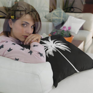 Elegante tropische palmboom modern kussen