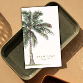 Elegante tropische palmboom vakantiewoning visitekaartje