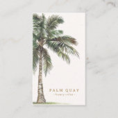 Elegante tropische palmboom vakantiewoning visitekaartje (Voorkant)