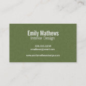 Elegante tropische palmboom visitekaartje (Achterkant)