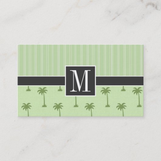 Elegante tropische palmboom visitekaartje (Voorkant)