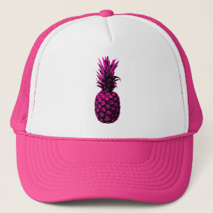 Elegante tropische roze ananas trucker pet