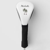 Elegante tropische strand palmbomen golfheadcover (Voorkant)