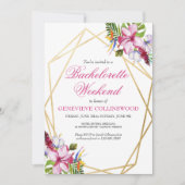 Elegante tropische vrijgezellenweekend-itinerarium kaart (Voorkant)