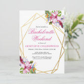 Elegante tropische vrijgezellenweekend-itinerarium kaart (Staand voorkant)