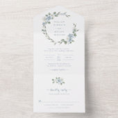 Elegante Trouw All In One Uitnodiging (Binnen)