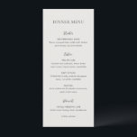Elegante Trouw Be Clean Neutraal Menu<br><div class="desc">Elegante trouwmenu met een minimale en schone lay-out met de titel in een zeer groot lettertype.</div>