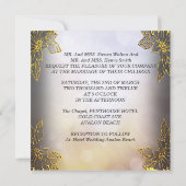 Elegante trouw beige goud kaart (Achterkant)