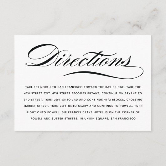 Elegante Trouw Bijlagekaart Informatiekaartje (Achterkant)